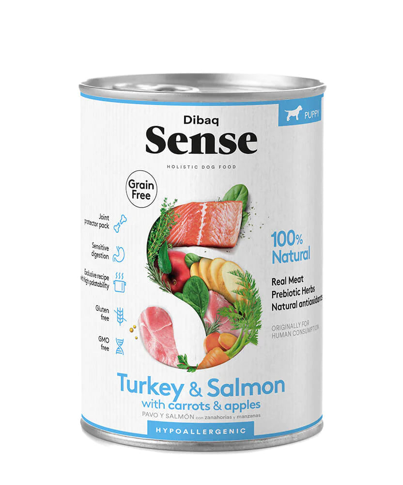 Dibaq Sense Turkey & Salmon With Carrots & Apples Puppy