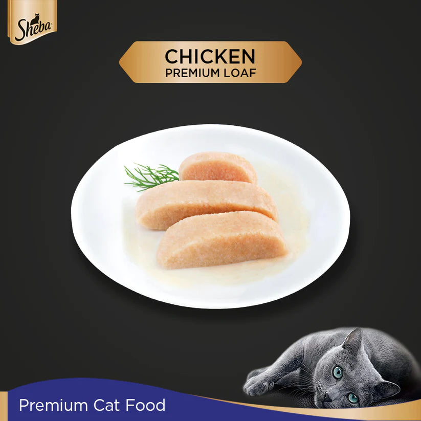 Sheba Rich Chicken Premium Loaf Adult Wet Cat Food