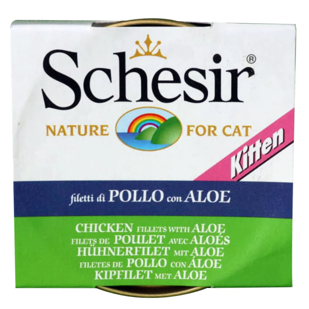 Schesir Cat Chicken And Rice With Aloe In Gel, 85 g   
