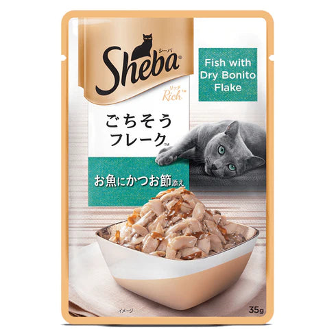 Sheba Fish with Dry Bonito Flake Cat Wet Food,