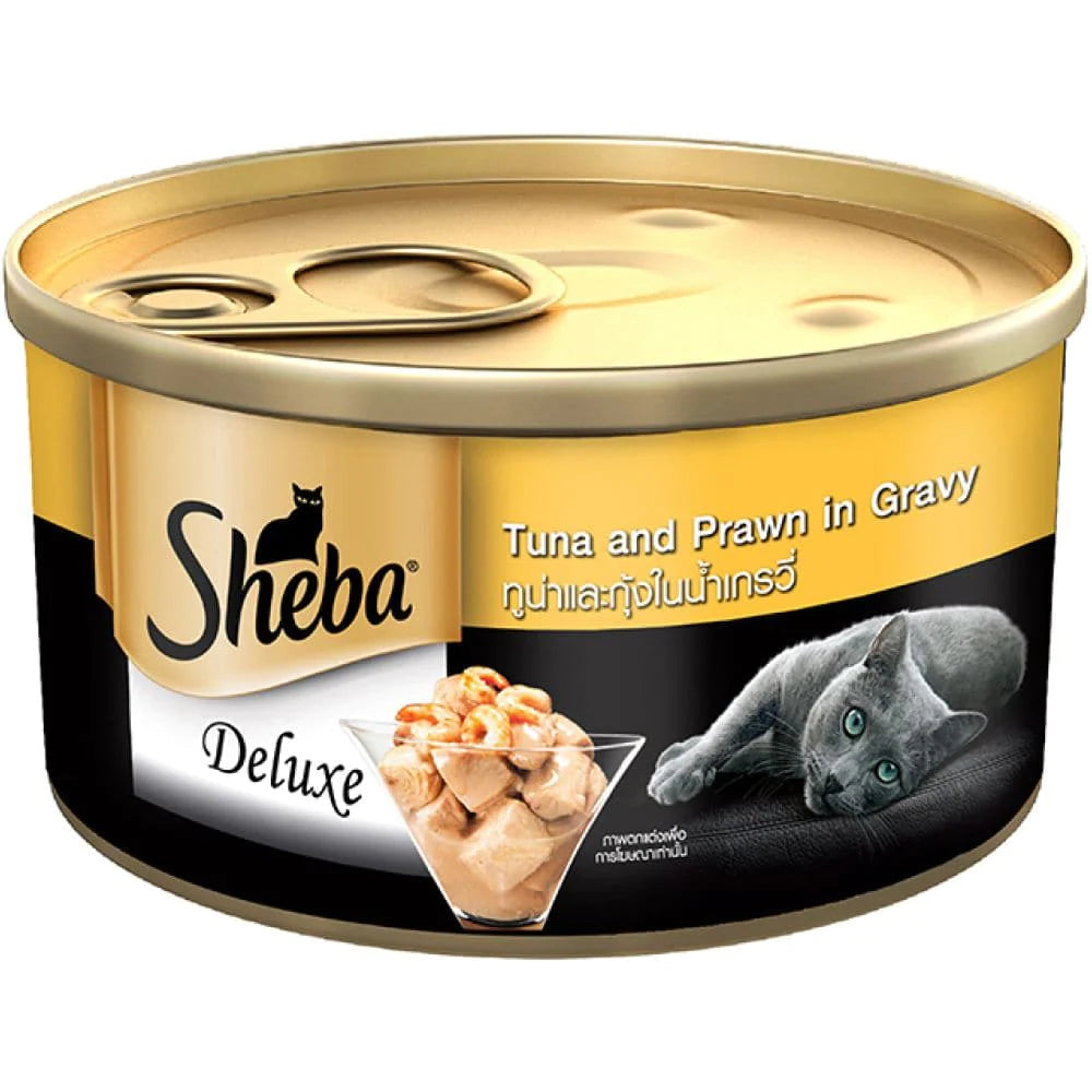 Sheba Wet Cat Food - Tuna & Prawns in Gravy 85 g