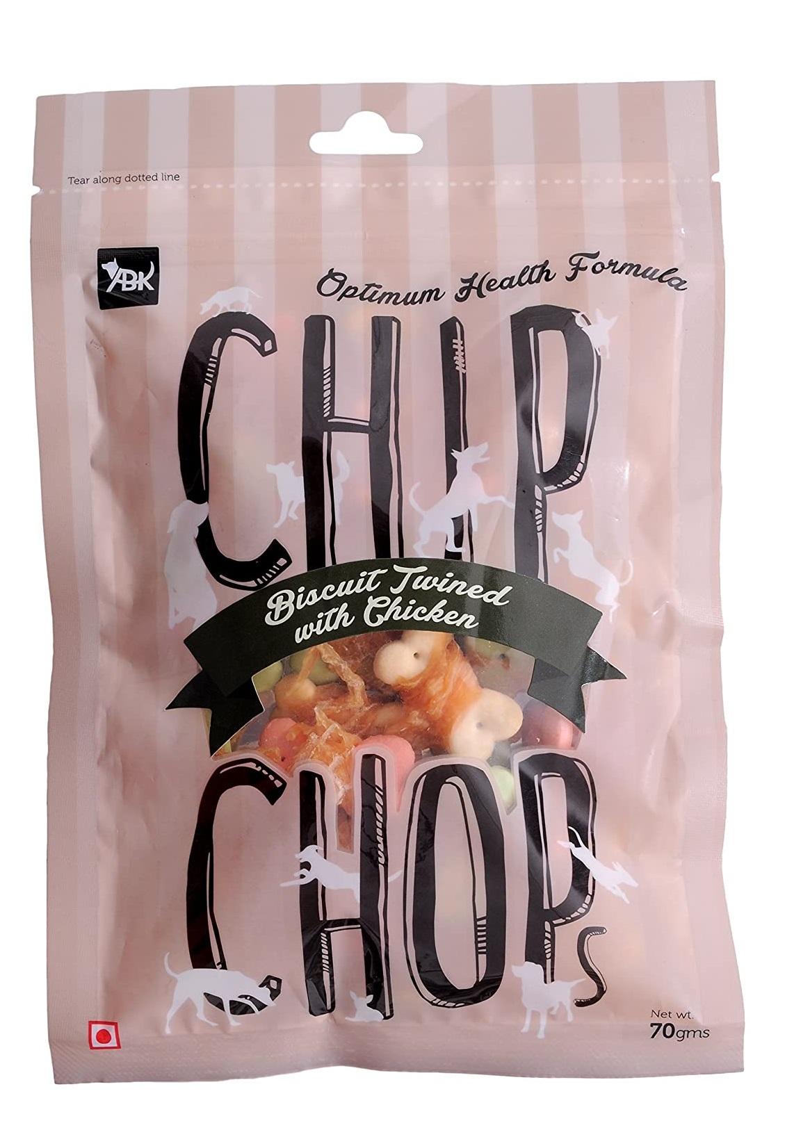 Chip Chops Dog Biscuit Twined with Chicken (70 g)