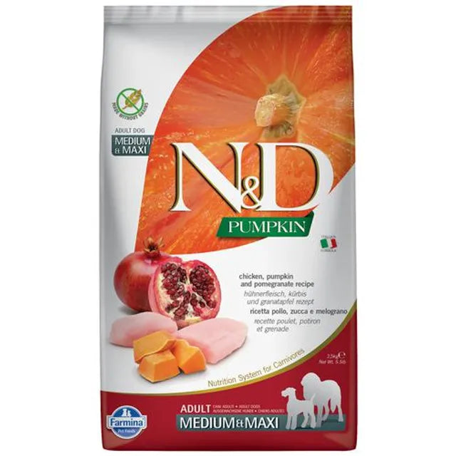 FARMINA N&D Pumpkin Dog Dry Food For Adult - Chicken Medium & Maxi Breed