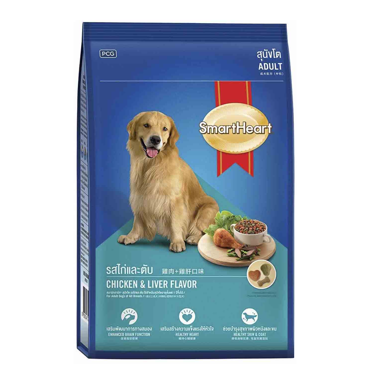 SmartHeart Chicken & Liver Adult Dry Dog Food - 3 kg