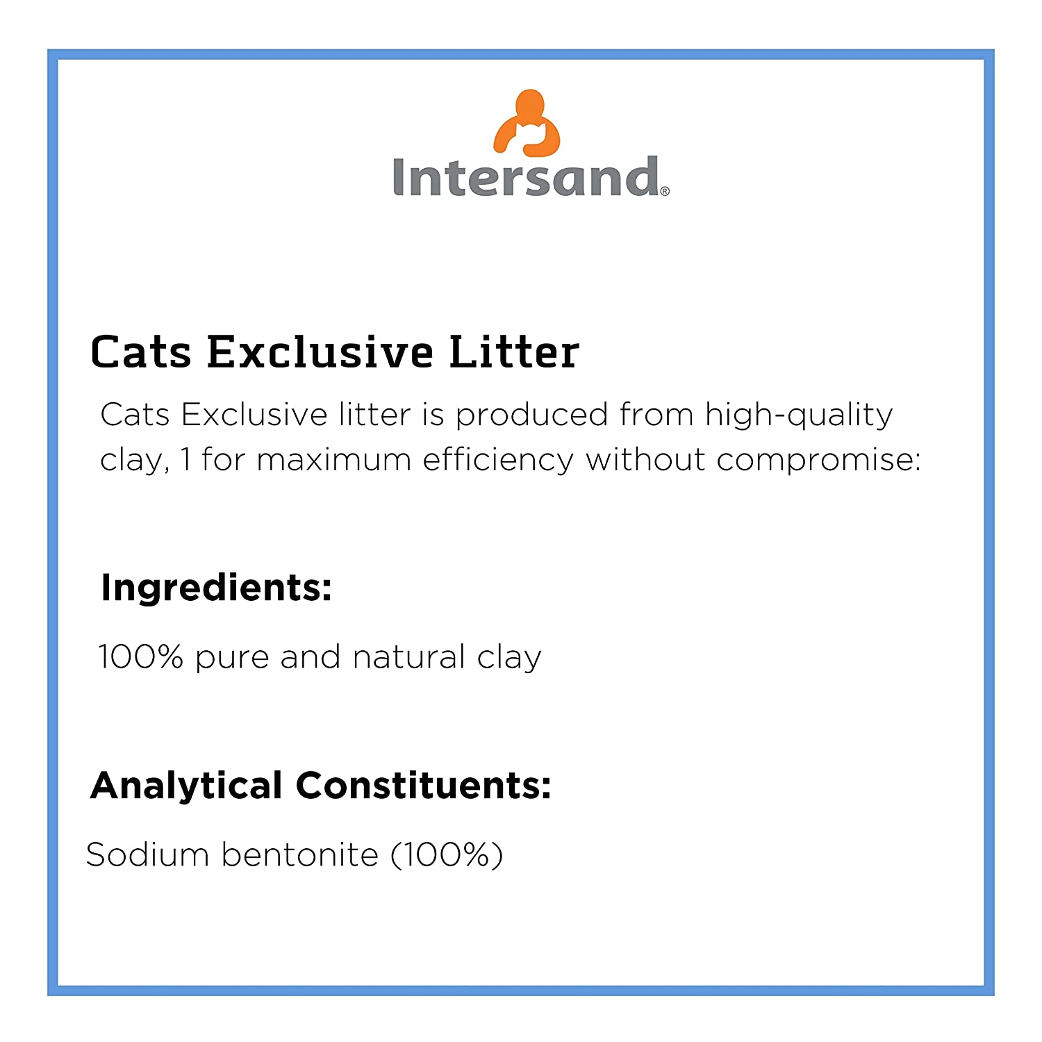 Intersand Cat Exclusive Scoopable Cat Litter  10 KG