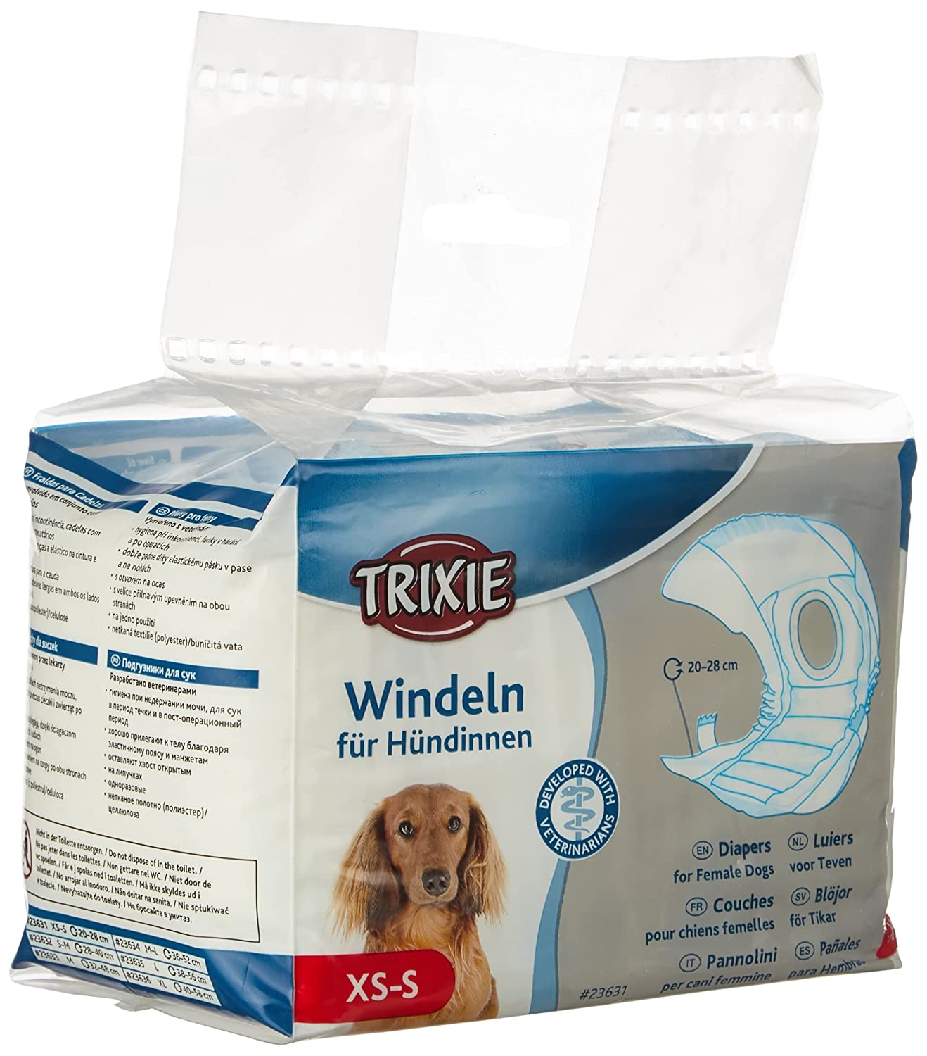 Trixie Diapers for Female Dogs, 12 pcs