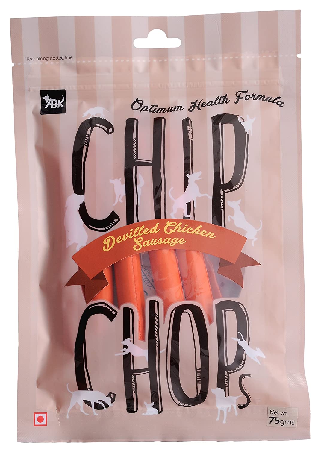Chip Chops Dog Treat Devilled Chicken Sausage - 70g - DogzKart World