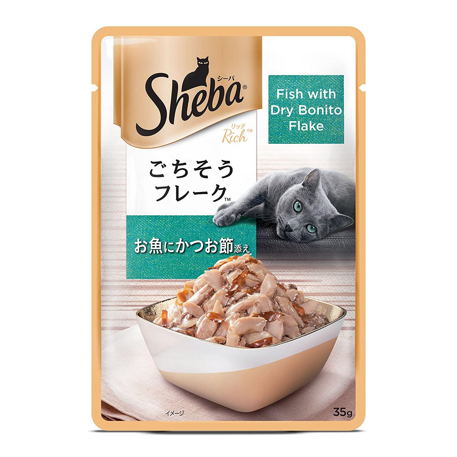 Sheba Rich Premium Wet Adult Cat Food (Fish with Dry Bonito Flake) 35g