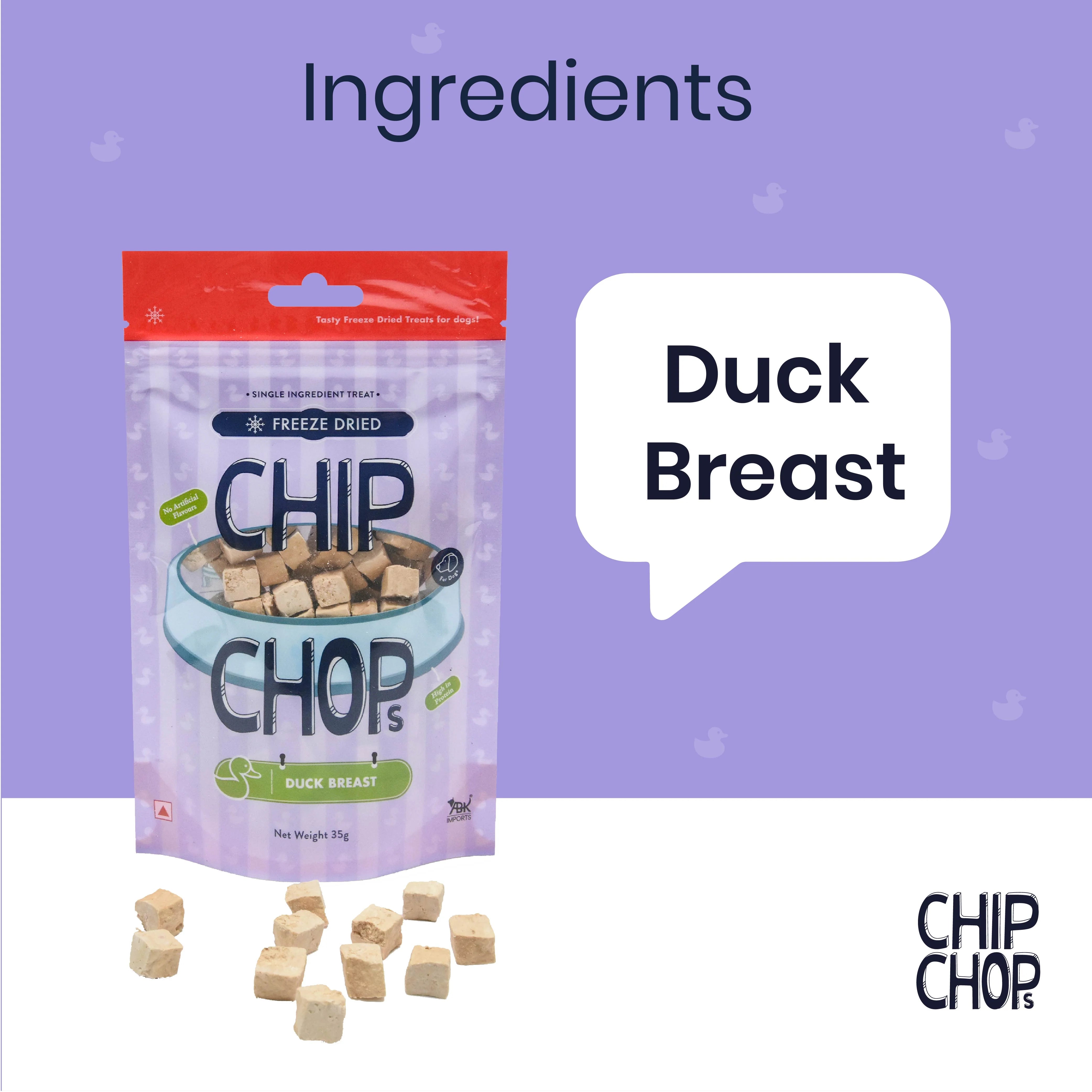 Chip Chops - Freeze Dried Duck Breast (35 Grams)