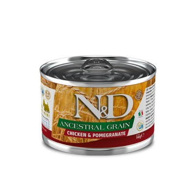 Farmina N&D Ancestral Grain Chicken & Pomegranate Adult Mini Dog Wet Food (140 g)