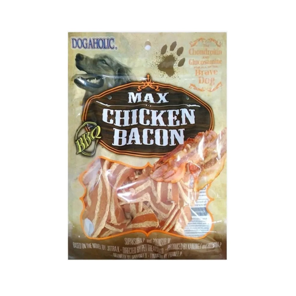 Dogaholic Max Chicken Bacon Strips BBQ, 130 gm