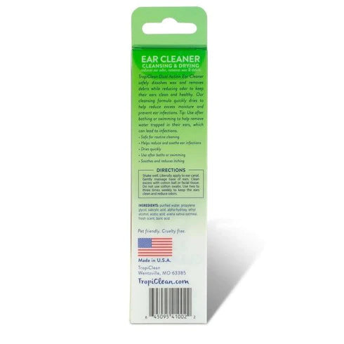 Tropiclean Dual Action Ear Cleaner for Pets – 118 ml