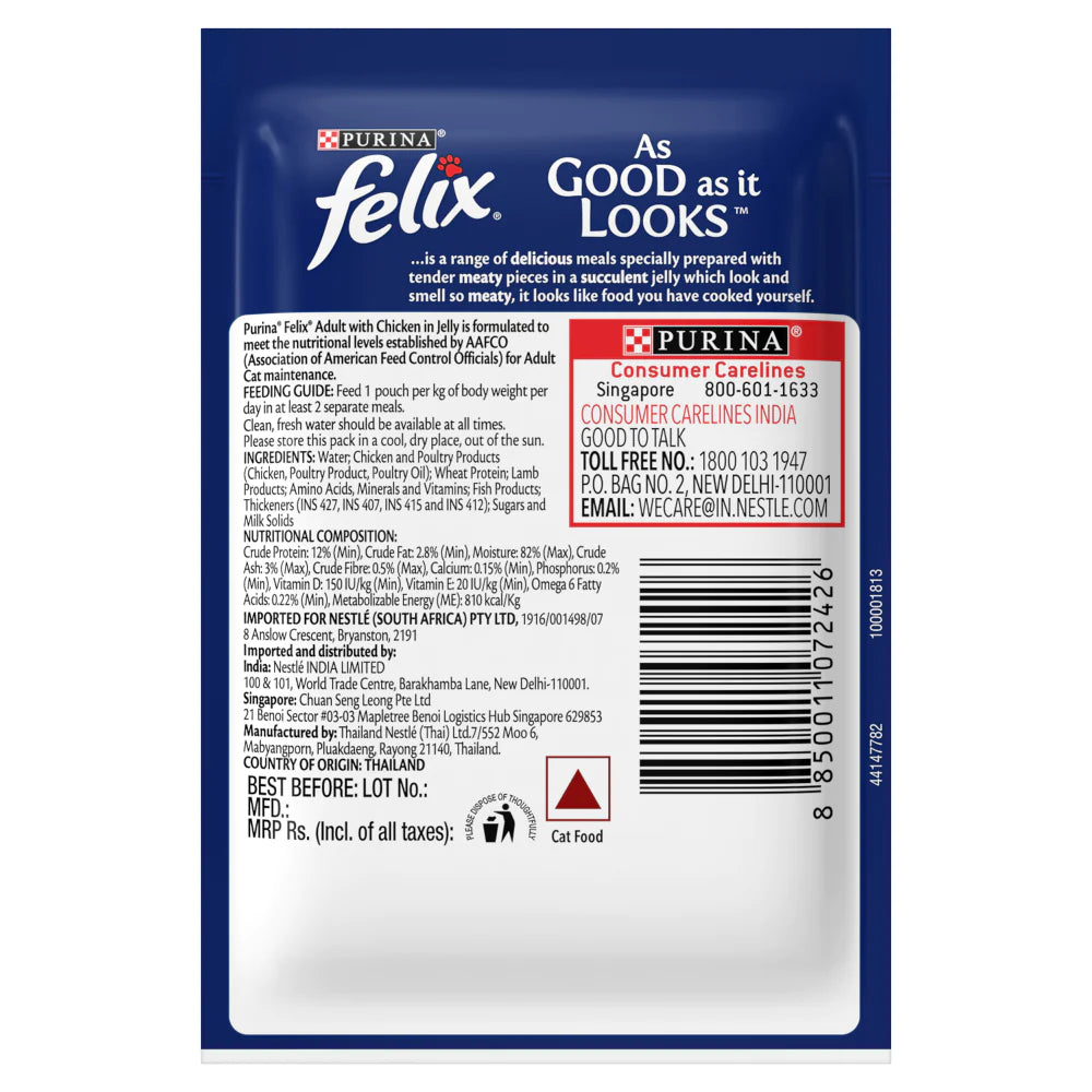 Purina Felix Chicken with Jelly Adult Cat Wet Food
