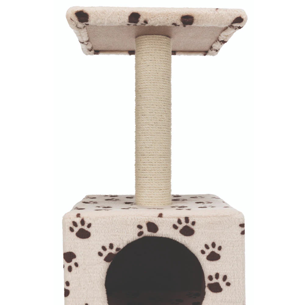 Trixie Junior Zamora Scratching Post with Paw Print Toy for Cats Beige