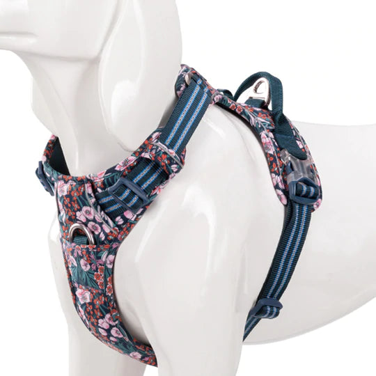 No-Pull Floral Harness for Dogs (Navy Blazer) - Truelove