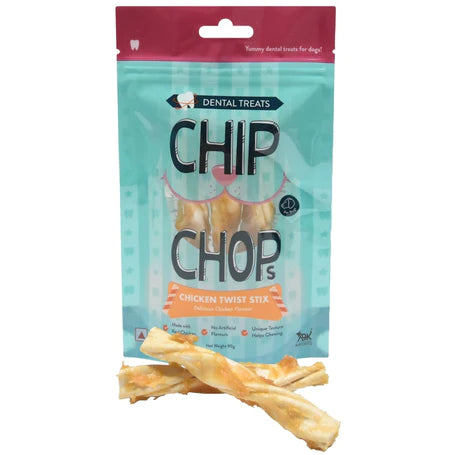 Chip Chops Chicken Twist Stix Delicious Chicken Flavour, 90g NEW