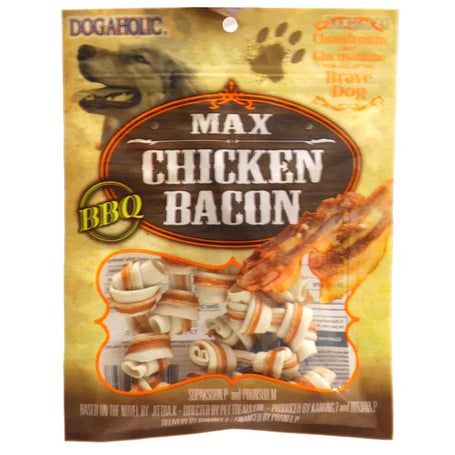 Dogaholic Chicken Bacon Bone BBQ, 10 Pieces