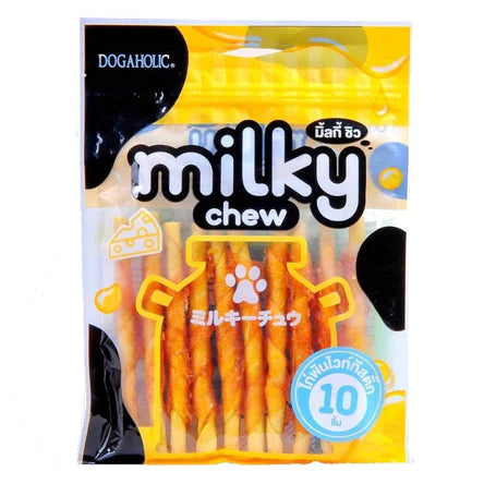 Dogaholic Milky Chew Cheese & Chicken Sticks, 10 pieces