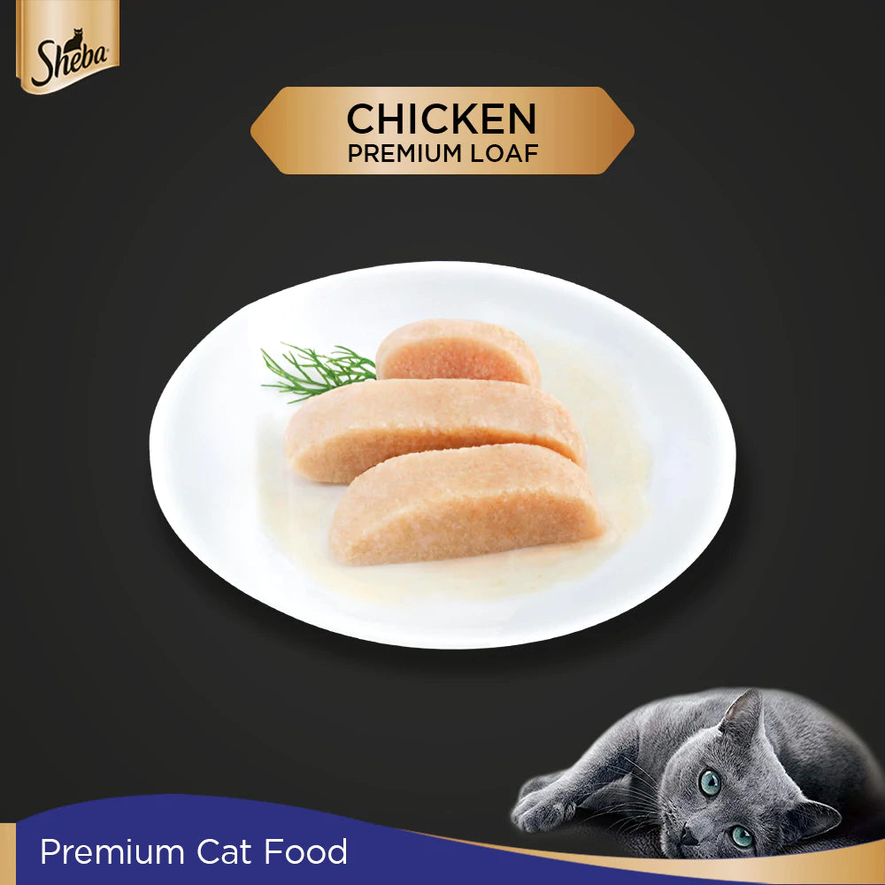 Sheba Chicken Premium Loaf Adult (+1 Year) Wet Cat Food - 70 g