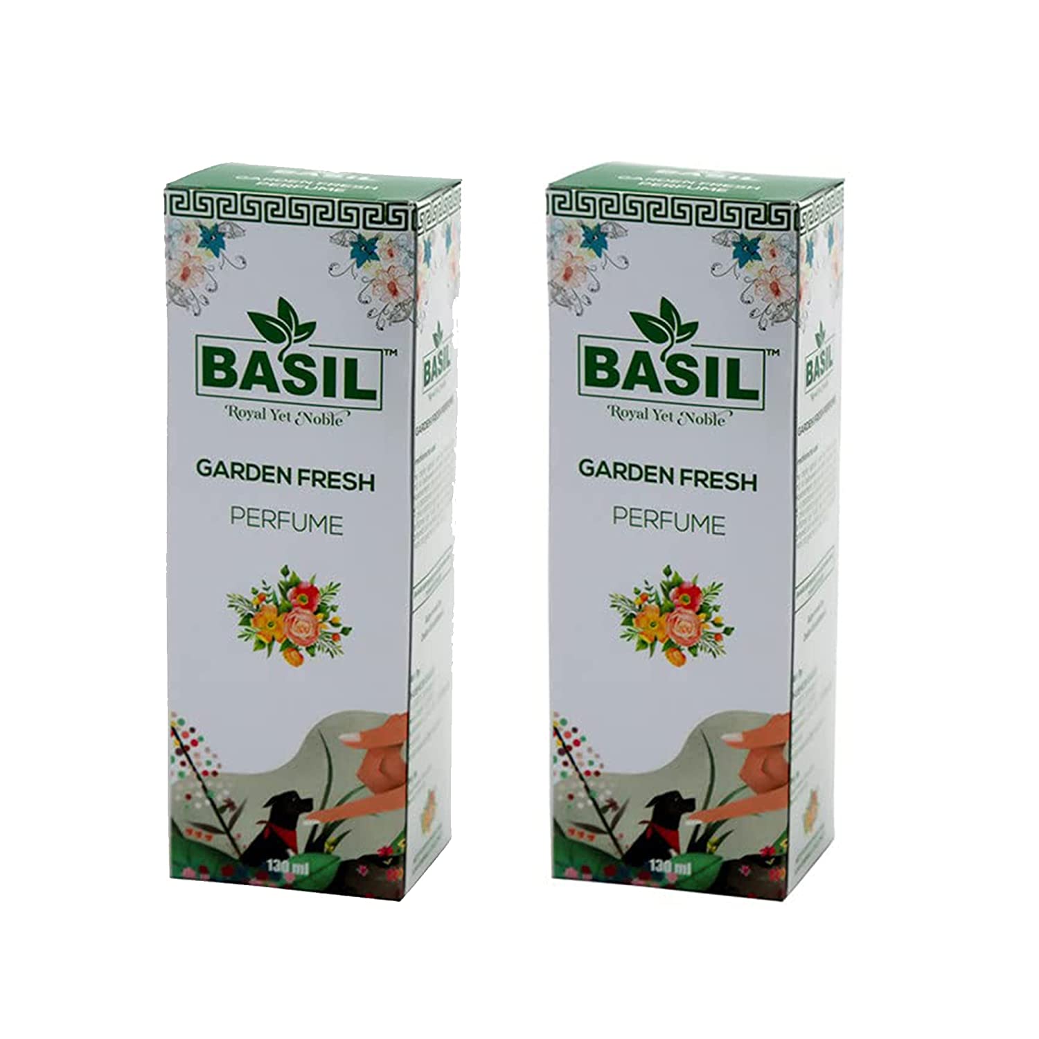 Basil Pet Perfume Garden Fresh 130 ML (Pack of 2)
