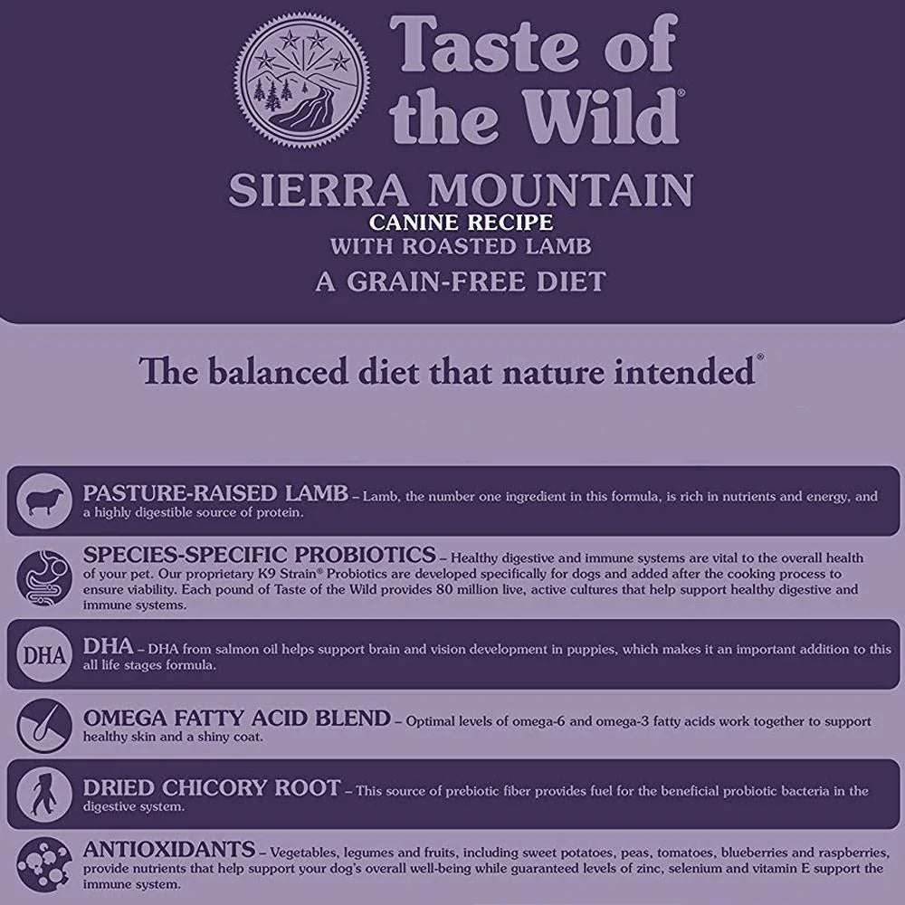 Taste of the Wild Sierra Mountain - Roasted Lamb
