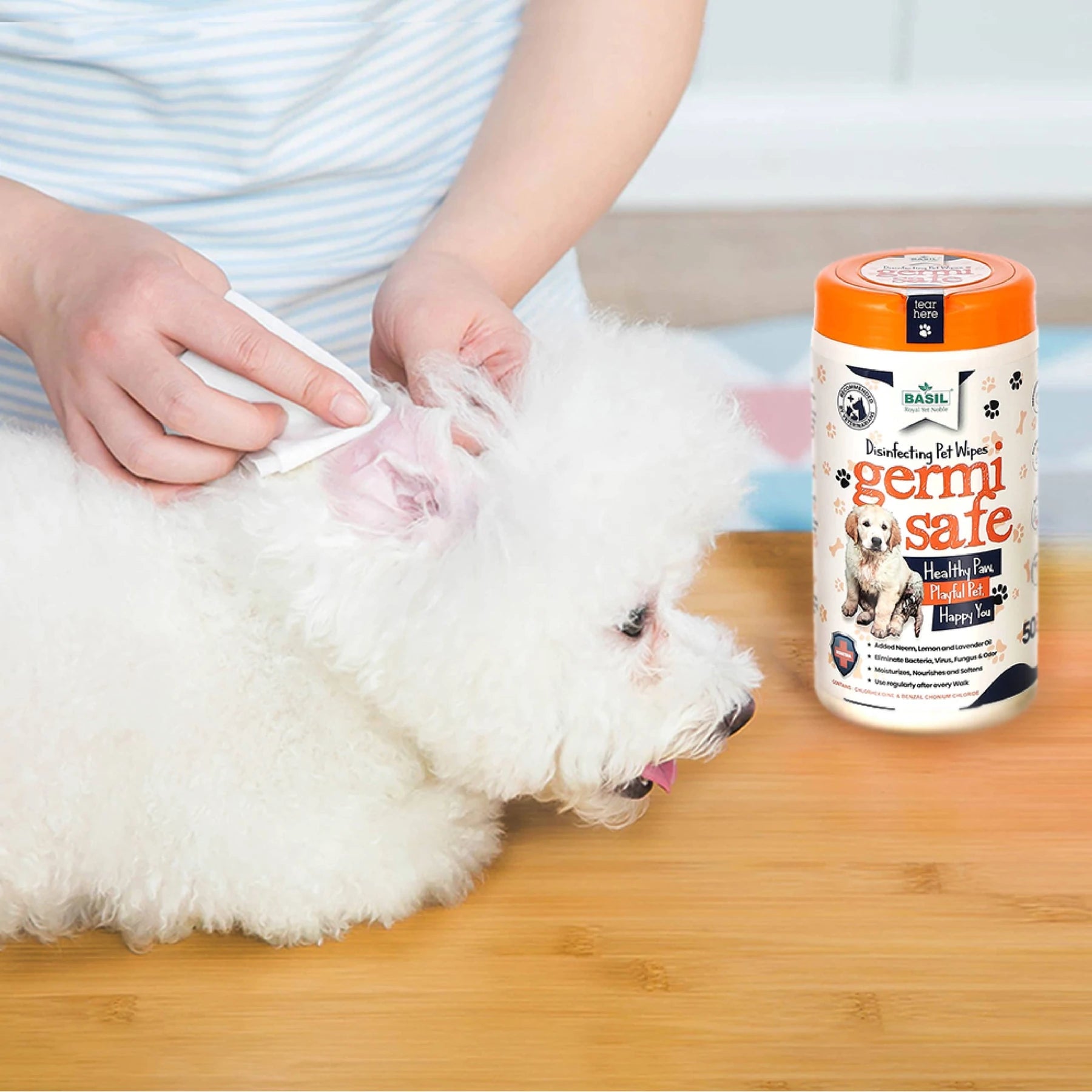 Grooming Wipes for Puppies, Dogs and Cats (50 Wipes)